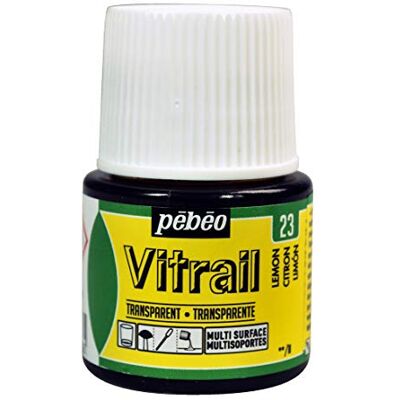 PEBEO Pébéo 050023 Vitrail, 1 fles citroen, 45 ml PEBEO Pébéo 050023 Vitrail, 1 fles citroen, 45 ml