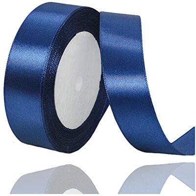 ALOHOVME Satijnen lint, marineblauw, 25 mm x 23 m, polyester, voor knutselen en geschenkverpakkingen, effen, soorten gelegenheden, naaiprojecten, bruidsboeket en feestdecoratie ALOHOVME Satijnen lint, marineblauw, 25 mm x 23 m, polyester, voor knutselen en geschenkverpakkingen, effen, soorten gelegenheden, naaiprojecten, bruidsboeket en feestdecoratie