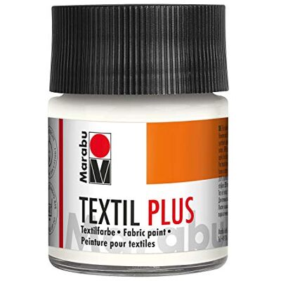 Marabu Textil Plus Textielverf, 50 ml, 070 wit Marabu Textil Plus Textielverf, 50 ml, 070 wit