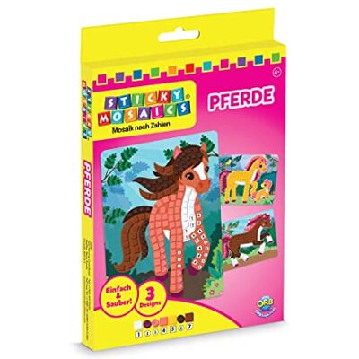 Sticky Mosaics ORB Sticky mozaïek reispakket paarden – 51037 – doe-het-zelf – mozaïek op nummer – reizen – 24 cm – vanaf 5 jaar Sticky Mosaics ORB Sticky mozaïek reispakket paarden – 51037 – doe-het-zelf – mozaïek op nummer – reizen – 24 cm – vanaf 5 jaar