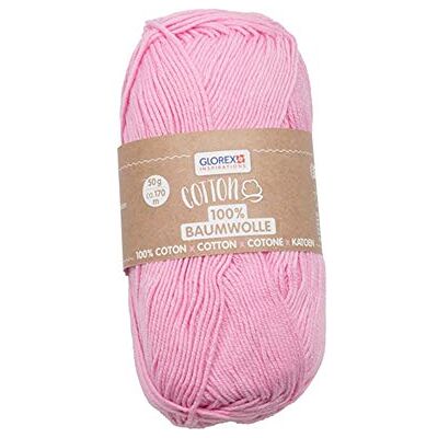 GLOREX 5 1004 06, 100% katoen, veelzijdig voor breien, haken en knutselen, zeer goede kwaliteit, zacht en wasbaar, 50 g, ca. 170m, fuchsia GLOREX 5 1004 06, 100% katoen, veelzijdig voor breien, haken en knutselen, zeer goede kwaliteit, zacht en wasbaar, 50 g, ca. 170m, fuchsia