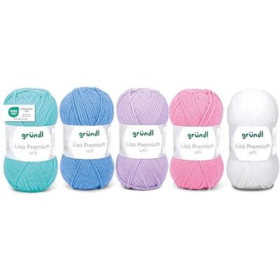 Gründl Lisa Premium wol, effen, 50 g Gründl Lisa Premium wol, effen, 50 g