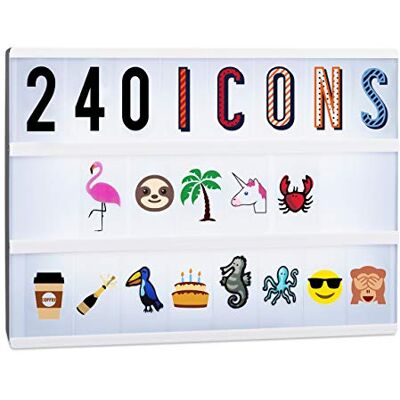 Relaxdays , Meerkleurig, 6,5 x 3,5 cm, set van 240 letters voor lichtbox met cijfers, emoticons en kleurrijke kunststof symbolen Relaxdays , Meerkleurig, 6,5 x 3,5 cm, set van 240 letters voor lichtbox met cijfers, emoticons en kleurrijke kunststof symbolen