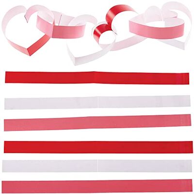 Baker Ross FX499 papieren kettingen in hartvorm 150 stuks papieren kettingen voor Valentijnsdag decoratie voor feestdagen. Baker Ross FX499 papieren kettingen in hartvorm 150 stuks papieren kettingen voor Valentijnsdag decoratie voor feestdagen.