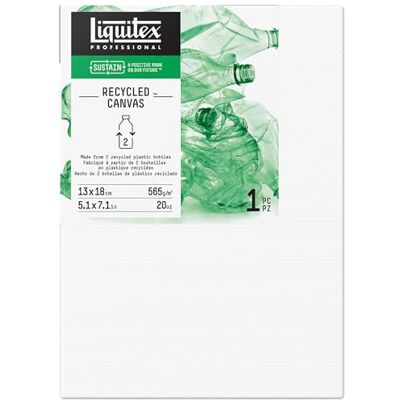 Liquitex 416013018 Canvas, gerecycled, van 100% gerecycled kunststof, hoogwaardig canvas met 565 g/m², FSC, 3-voudig gegrond voor olie en acrylverf, traditioneel, 13 x 18 cm Liquitex 416013018 Canvas, gerecycled, van 100% gerecycled kunststof, hoogwaardig canvas met 565 g/m², FSC, 3-voudig gegrond voor olie en acrylverf, traditioneel, 13 x 18 cm