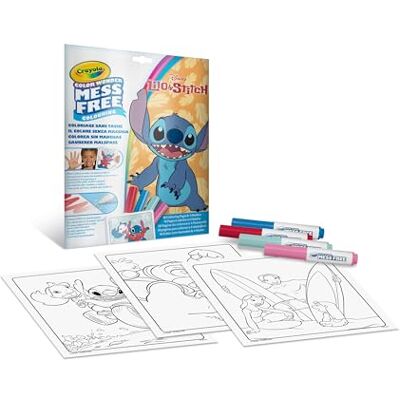 CRAYOLA Color Wonder, schilderset met 18 pagina's om in te kleuren en 4 viltstiften, met Lilo & Stitch thema, creatieve activiteit voor kinderen, 3,4,5 jaar, 75-2665 CRAYOLA Color Wonder, schilderset met 18 pagina's om in te kleuren en 4 viltstiften, met Lilo & Stitch thema, creatieve activiteit voor kinderen, 3,4,5 jaar, 75-2665