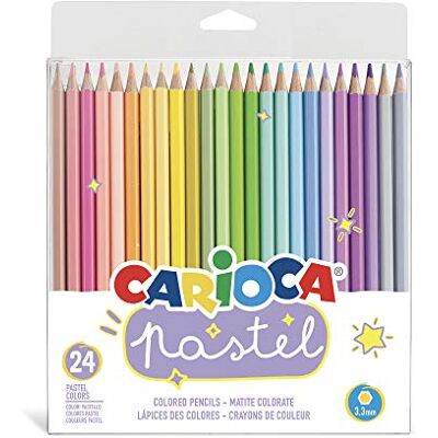 CARIOCA 43310 kleurpotloden, meerkleurig, 24 stuks CARIOCA 43310 kleurpotloden, meerkleurig, 24 stuks