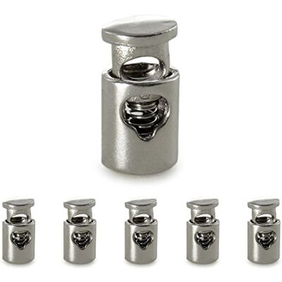 Ganzoo Koordstopper, 5 stuks, metaal zilver verchroomd, recht model 1 gat, bevestiging van koorden in spantunnel, voor kleding en accessoires, Ø 4 mm, afmetingen 17 x 9 mm, 1,4 g per stuk Ganzoo Koordstopper, 5 stuks, metaal zilver verchroomd, recht model 1 gat, bevestiging van koorden in spantunnel, voor kleding en accessoires, Ø 4 mm, afmetingen 17 x 9 mm, 1,4 g per stuk