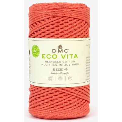 DMC Garen NOVA VITA 4 Macramégaren van gerecycled katoen etiket met echte zaden om te planten 250 g 200 m DMC Garen NOVA VITA 4 Macramégaren van gerecycled katoen etiket met echte zaden om te planten 250 g 200 m