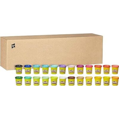 Play-Doh , 24 potten van 84 gram niet-giftige boetseermassa voor kinderen, vanaf 2 jaar Play-Doh , 24 potten van 84 gram niet-giftige boetseermassa voor kinderen, vanaf 2 jaar