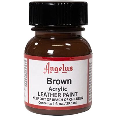 Angelus Acrylverf voor leer, bruin, 1 oz standaard Angelus Acrylverf voor leer, bruin, 1 oz standaard