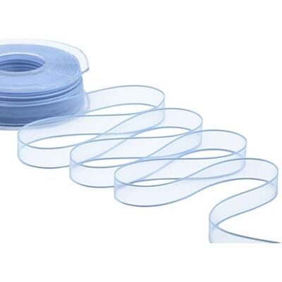 Furlanis N1115_593_50 Voile lint met satijnen rand, babyblauwe organza, 15 x 50 m, eenheid Furlanis N1115_593_50 Voile lint met satijnen rand, babyblauwe organza, 15 x 50 m, eenheid