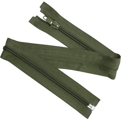 AERZETIX Set van 8 spiraalritssluitingen nr. 5 45 cm deelbaar met schuiver van nylon polyester metaal kleur legergroen naaicreaties DIY textiel AERZETIX Set van 8 spiraalritssluitingen nr. 5 45 cm deelbaar met schuiver van nylon polyester metaal kleur legergroen naaicreaties DIY textiel