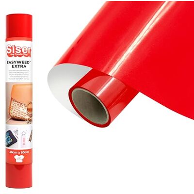 SISER ® EasyWeed® extra felrood, 30 x 0,5 m, thermotransfer-vinyl voor het personaliseren van nylon, leer, behandelde stoffen SISER ® EasyWeed® extra felrood, 30 x 0,5 m, thermotransfer-vinyl voor het personaliseren van nylon, leer, behandelde stoffen