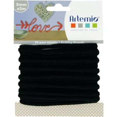 Artemio Breigaren, 5 mm x 5 m, zwart Artemio Breigaren, 5 mm x 5 m, zwart