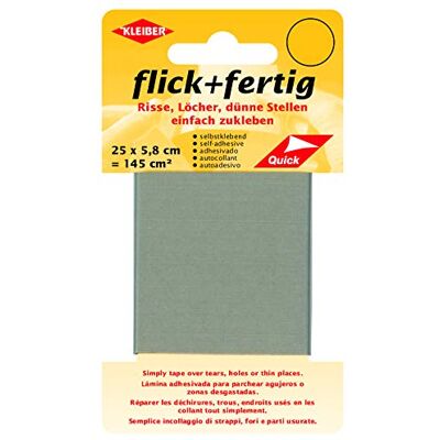 Kleiber 43080 reparatiepleisters, zelfklevend, nylon, 100% polyamide, lichtgrijs, 25 x 5,8 x 0,02 cm, 145 cm² Kleiber 43080 reparatiepleisters, zelfklevend, nylon, 100% polyamide, lichtgrijs, 25 x 5,8 x 0,02 cm, 145 cm²