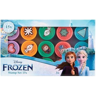 Disney Frozen stempel, 15 stuks, Elsa en Anna speelgoed voor kinderen vanaf 3 jaar, creatieve set voor kinderverjaardag en school Disney Frozen stempel, 15 stuks, Elsa en Anna speelgoed voor kinderen vanaf 3 jaar, creatieve set voor kinderverjaardag en school