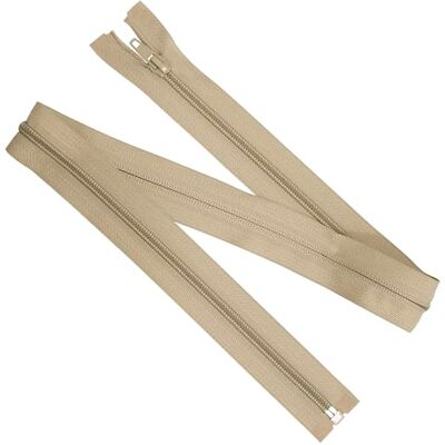 AERZETIX 5 stuks spiraalritssluitingen nr. 5 75 cm deelbaar met schuif van nylon polyester metaal naaicreaties doe-het-zelf textiel beige AERZETIX 5 stuks spiraalritssluitingen nr. 5 75 cm deelbaar met schuif van nylon polyester metaal naaicreaties doe-het-zelf textiel beige