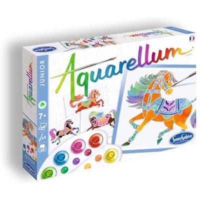 Sentosphère Aquarellum Junior – paarden – schilderset – magische aquarelverf – vanaf 7 jaar – gemaakt in Frankrijk Sentosphère Aquarellum Junior – paarden – schilderset – magische aquarelverf – vanaf 7 jaar – gemaakt in Frankrijk