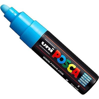 posca Uni PC-7M Paint Marker marker brede punt 4,5-5,5 mm 15 kleuren lichtblauw posca Uni PC-7M Paint Marker marker brede punt 4,5-5,5 mm 15 kleuren lichtblauw
