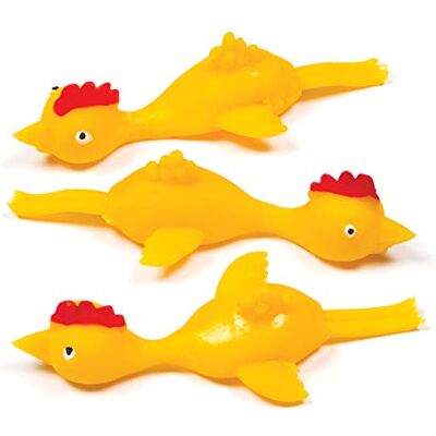 Baker Ross AG639 Uittrekbare vliegende kippen (5 stuks), perfect voor kinderfeesttassen of cadeau-ideeën Baker Ross AG639 Uittrekbare vliegende kippen (5 stuks), perfect voor kinderfeesttassen of cadeau-ideeën
