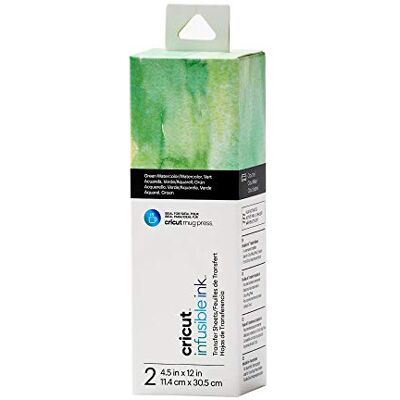 Cricut Karaat Groene aquarel infusie Ink Transfer 2 vellen 11,4 cm x 30,5 cm Ideaal voor gebruik Mok Press, 11,4 cm x 30,5 cm Cricut Karaat Groene aquarel infusie Ink Transfer 2 vellen 11,4 cm x 30,5 cm Ideaal voor gebruik Mok Press, 11,4 cm x 30,5 cm