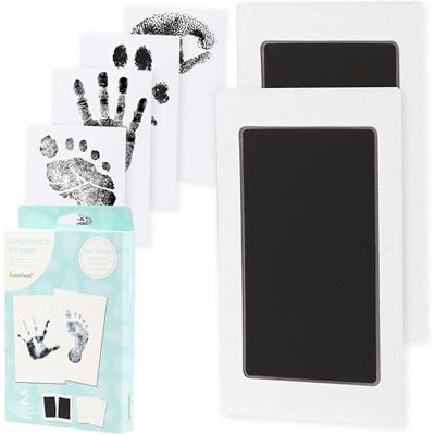 Pearhead Hand- en voetafdrukset voor pasgeborenen rommelvrij Clean-Touch stempelkussen met printkaarten, huidvriendelijk, perfecte herinnering voor het gezin, zonder Pearhead Hand- en voetafdrukset voor pasgeborenen rommelvrij Clean-Touch stempelkussen met printkaarten, huidvriendelijk, perfecte herinnering voor het gezin, zonder