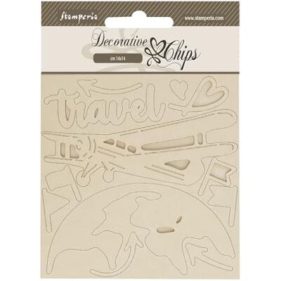 Stamperia SCB249 decoratieve chips, bruin, 14 x 14 x 0,1 cm Stamperia SCB249 decoratieve chips, bruin, 14 x 14 x 0,1 cm