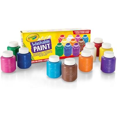 CRAYOLA Lot de 10 bouteilles de Peinture lavable compatible (Coloris assortis) CRAYOLA Lot de 10 bouteilles de Peinture lavable compatible (Coloris assortis)