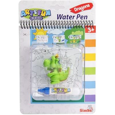 Simba Art & Fun Water Pen Dragon kleurboek met waterborstel en 4 magische pagina's (17 x 19 cm), met 6 cm drakenfiguur, herbruikbaar kleurboek voor kinderen vanaf 3 jaar Simba Art & Fun Water Pen Dragon kleurboek met waterborstel en 4 magische pagina's (17 x 19 cm), met 6 cm drakenfiguur, herbruikbaar kleurboek voor kinderen vanaf 3 jaar