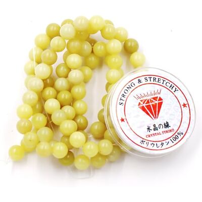 Fukugems Kralen met stretchkoord voor sieraden, losse stenen kralen voor doe-het-zelf energiestein Heilkraft armband 6 mm = 128 stuks en 1 spoel koord citroen jade, 6 mm Fukugems Kralen met stretchkoord voor sieraden, losse stenen kralen voor doe-het-zelf energiestein Heilkraft armband 6 mm = 128 stuks en 1 spoel koord citroen jade, 6 mm