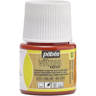 PEBEO Vitrea Glasverf Transparant 160°C Saffraangeel 45 ml PEBEO Vitrea Glasverf Transparant 160°C Saffraangeel 45 ml