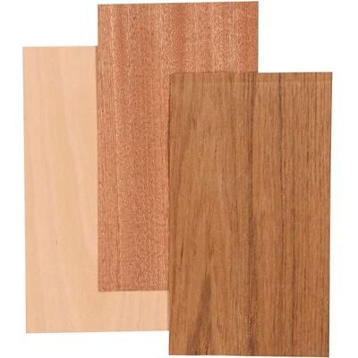 Creativ Company houtfineer, blad 12x22 cm, dikte 0,75 mm, beuken, eiken, mahonie, 3flles Creativ Company houtfineer, blad 12x22 cm, dikte 0,75 mm, beuken, eiken, mahonie, 3flles