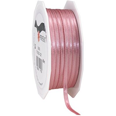 PRÄSENT C.E. Pattberg Satijnen lint oudroze 50 meter voor het verpakken van geschenken, 3 mm breed, cadeaulint om te versieren en te knutselen, decoratief lint voor geschenken, alle gelegenheden PRÄSENT C.E. Pattberg Satijnen lint oudroze 50 meter voor het verpakken van geschenken, 3 mm breed, cadeaulint om te versieren en te knutselen, decoratief lint voor geschenken, alle gelegenheden