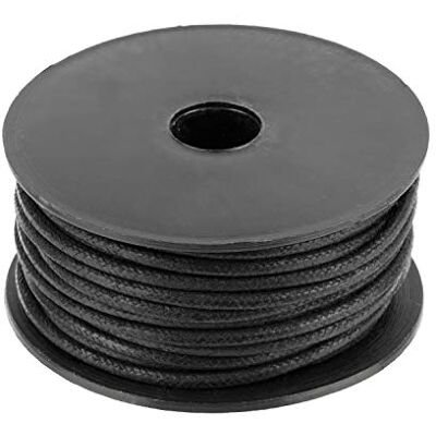 Auroris Katoenen koord, rond, zwart, Ø 1 mm, rol van 10 m Auroris Katoenen koord, rond, zwart, Ø 1 mm, rol van 10 m