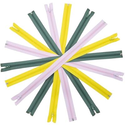 AERZETIX Set van 9 spiraalritsen nr. 5 50 cm deelbaar met schuiver gemengde kleur nylon polyester metaal naaien creaties DIY textiel AERZETIX Set van 9 spiraalritsen nr. 5 50 cm deelbaar met schuiver gemengde kleur nylon polyester metaal naaien creaties DIY textiel