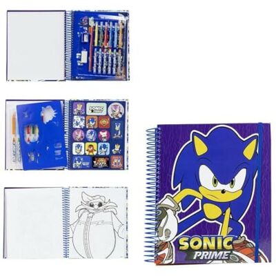 CERDÁ LIFE'S LITTLE MOMENTS Sonic kleurboek, bevat sjablonen, stickers, potloden en kleurstiften, activiteitenset en schoolbenodigdheden, origineel product, ontworpen in Spanje, meerkleurig, afmetingen CERDÁ LIFE'S LITTLE MOMENTS Sonic kleurboek, bevat sjablonen, stickers, potloden en kleurstiften, activiteitenset en schoolbenodigdheden, origineel product, ontworpen in Spanje, meerkleurig, afmetingen