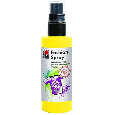Marabu 17190050220 Fashion Spray zonnegeel 100 ml, textielspuitverf, m. pompverstuiver, voor licht textiel, zachte grip, eenvoudige bevestiging, wasbaar tot 40 °C, geweldige effecten op stof Marabu 17190050220 Fashion Spray zonnegeel 100 ml, textielspuitverf, m. pompverstuiver, voor licht textiel, zachte grip, eenvoudige bevestiging, wasbaar tot 40 °C, geweldige effecten op stof