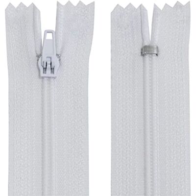 AERZETIX C63477-Set van 10 spiraalritsen nr. 3 45 cm niet scheidbaar nylon Zelfsluitende metalen schuifregelaar Naaien kleding broek fournituren Kleur wit AERZETIX C63477-Set van 10 spiraalritsen nr. 3 45 cm niet scheidbaar nylon Zelfsluitende metalen schuifregelaar Naaien kleding broek fournituren Kleur wit
