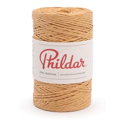 Phildar Phil Raphia wol wol voor haken en breien 100% papier naald nr. 5 kleur wit Phildar Phil Raphia wol wol voor haken en breien 100% papier naald nr. 5 kleur wit
