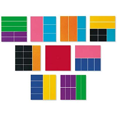 Learning Resources Luxe regenboogkleurige fracties vierkanten Learning Resources Luxe regenboogkleurige fracties vierkanten