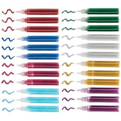 Baker Ross Glitterlijmstiften (24 stuks), knutselen voor kinderen Baker Ross Glitterlijmstiften (24 stuks), knutselen voor kinderen