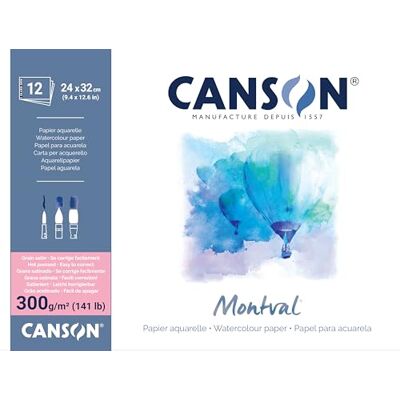 Canson Montval Satijnen aquarelpapier, 300 g/m², vel, 24 x 32 cm, Indiaas geel Canson Montval Satijnen aquarelpapier, 300 g/m², vel, 24 x 32 cm, Indiaas geel