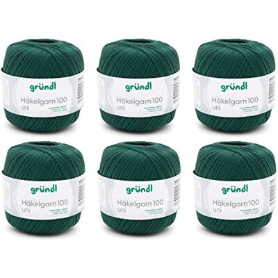 Gründl , 6 x 100 g haakgaren katoen dennengroen 30 x 21 x 11 cm 3396 Gründl , 6 x 100 g haakgaren katoen dennengroen 30 x 21 x 11 cm 3396