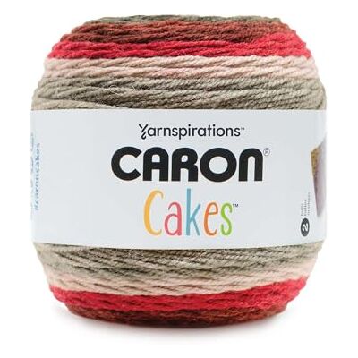 Caron Cakes, acryl, rood fluweel, 200 g, 350 Caron Cakes, acryl, rood fluweel, 200 g, 350
