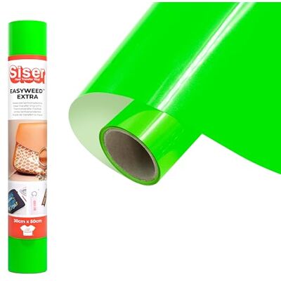 SISER ® EasyWeed® Extra neongroen, 30 cm x 0,5 m, thermotransfer-vinyl voor het personaliseren van nylon, leer, behandelde stoffen SISER ® EasyWeed® Extra neongroen, 30 cm x 0,5 m, thermotransfer-vinyl voor het personaliseren van nylon, leer, behandelde stoffen