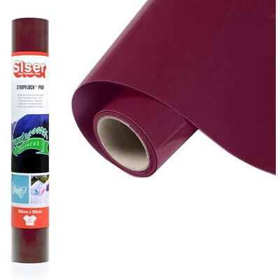 SISER ® Stripflock Pro Bordeaux, 30 cm x 0,5 m, thermotransfer-vinyl om op te strijken, voor het personaliseren van stoffen, kleding en accessoires, knutselen, gemakkelijk te snijden SISER ® Stripflock Pro Bordeaux, 30 cm x 0,5 m, thermotransfer-vinyl om op te strijken, voor het personaliseren van stoffen, kleding en accessoires, knutselen, gemakkelijk te snijden