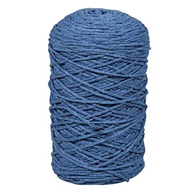 Rayher Braidy 42009372 gerecycled garen, gevlochten, 2 mm diameter, jeansblauw, 250 g bollen, lengte: ca. 250 m, breigaren, haakgaren, textielgaren, knutselgaren, bindgaren, bindgaren Rayher Braidy 42009372 gerecycled garen, gevlochten, 2 mm diameter, jeansblauw, 250 g bollen, lengte: ca. 250 m, breigaren, haakgaren, textielgaren, knutselgaren, bindgaren, bindgaren