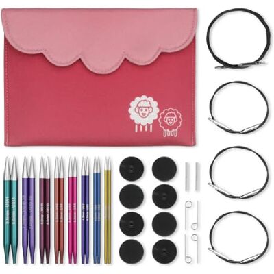 KnitPro Luxe set verwisselbare breinaaldpunten, Zing, 3,50-8,00 mm KnitPro Luxe set verwisselbare breinaaldpunten, Zing, 3,50-8,00 mm
