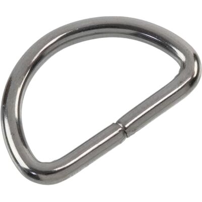 AERZETIX Set van 12 D-ringen met halve maan lussen 15 mm lederwaren voor fournituren en handwerk van metaal in grafietkleur AERZETIX Set van 12 D-ringen met halve maan lussen 15 mm lederwaren voor fournituren en handwerk van metaal in grafietkleur